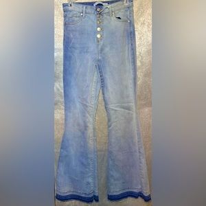 Celebrity Pink light wash high rise flare jeans